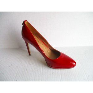 *Stunning! Calvin Klein Lipstick Red Patent Stilettos 'SUSAN' Pumps - US7.5/EU37